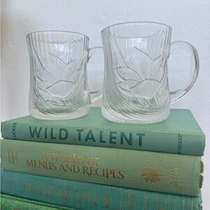 French Floral Glass Mugs Set (2)